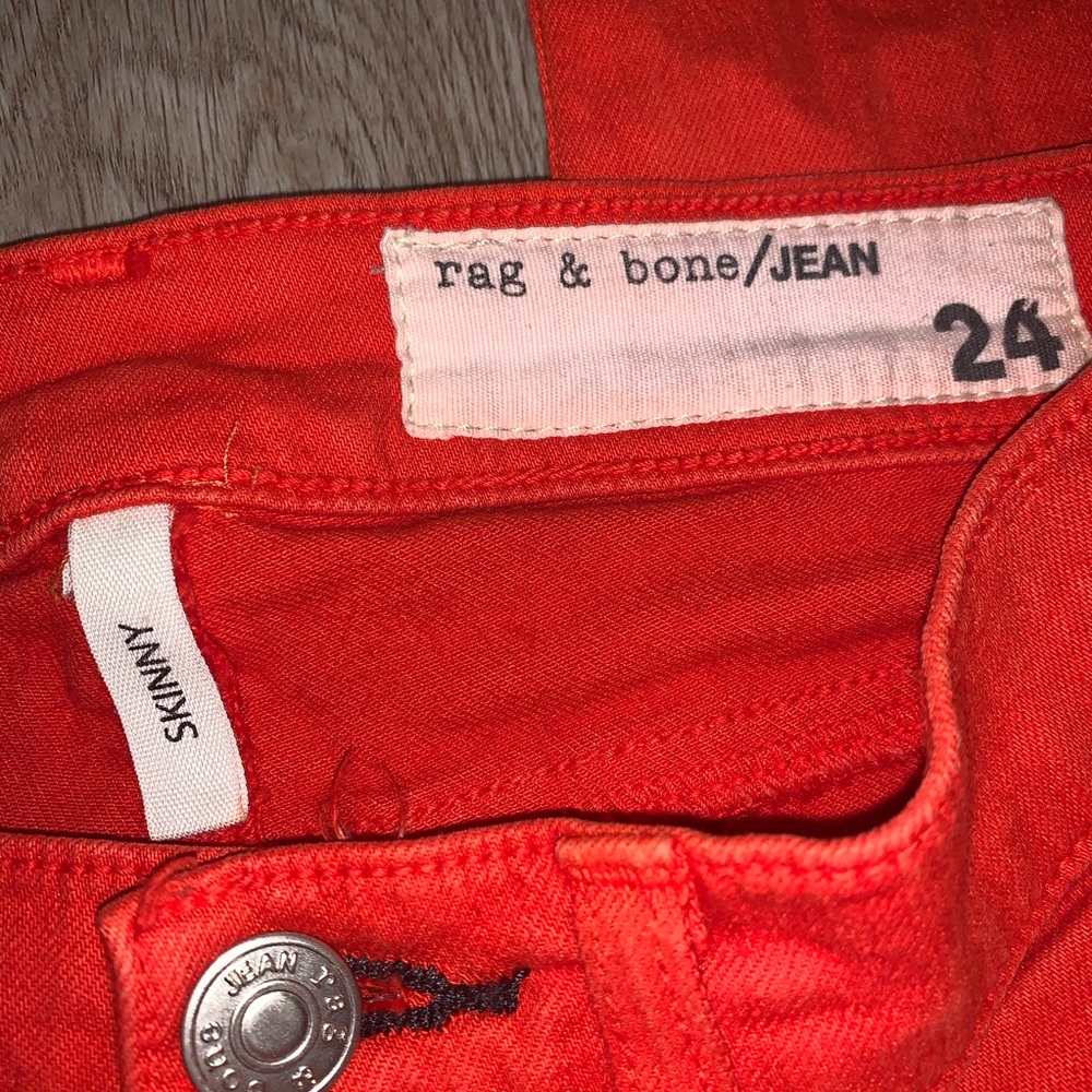 HP π Rag & Bone | Skinny Red Jean - Picture 4 of 6